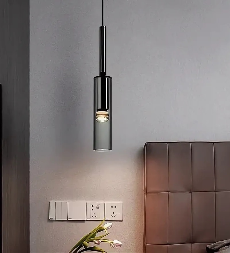 Светильник подвесной ElegantLight DZN-51418 ЧЕРНЫЙ ` D70/H420+1500/1/E14/40W 25-07