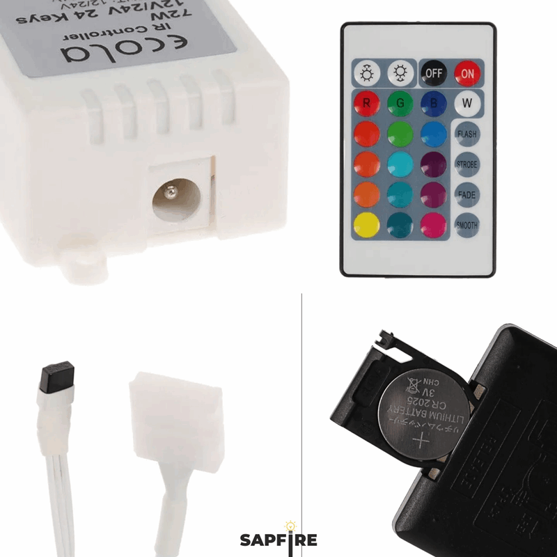 Ecola LED strip RGB IR controller 72W 12V 6A с инфракрасным пультом управления