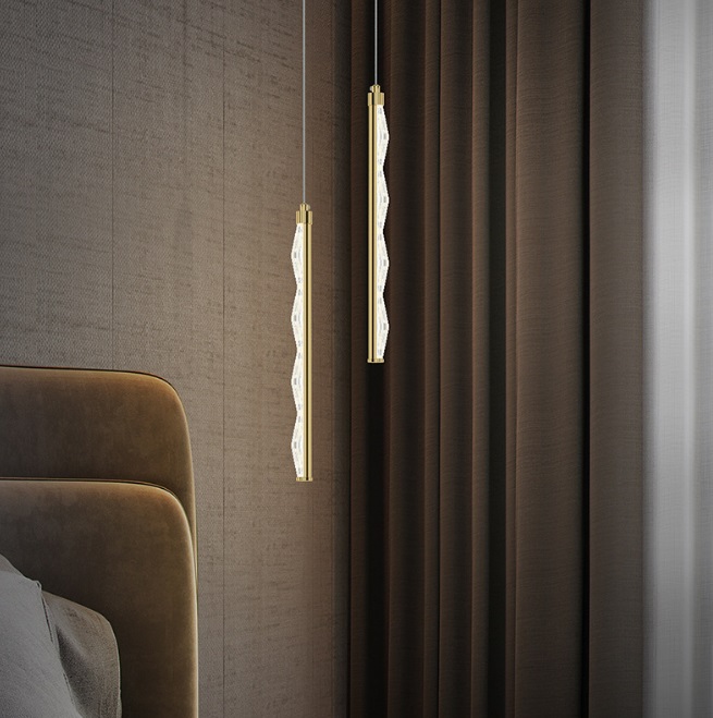 Светильник DZN-13687 ЗОЛОТАЯ БРОНЗА ` D70/H400+1500/1/LED/16W/3000+4500+6500K CLARA