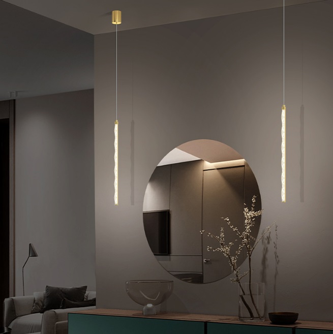 Светильник DZN-13687 ЗОЛОТАЯ БРОНЗА ` D70/H400+1500/1/LED/16W/3000+4500+6500K CLARA