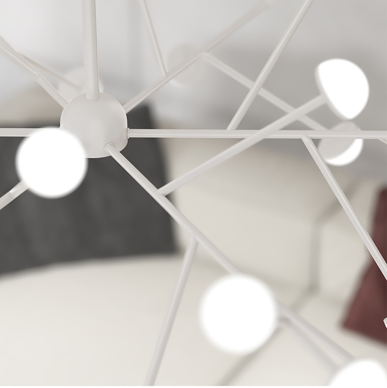 Светильник DZN-33215 БЕЛЫЙ ` D880/H600/45/LED/90W/4500K SAKURA