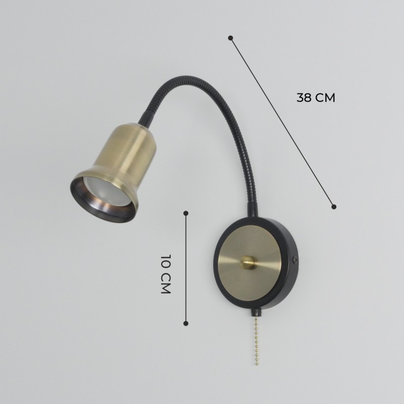 Светильник настенный SPFD-48916 БРОНЗА D100/H380/1/GU10/10W без ламп, LOFT