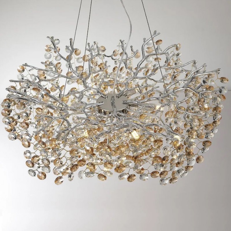 Светильник SPF-22052 РОМ + БЕЖЕВЫЙ/ПРОЗРАЧНЫЙ ` D600/H1200/8/G9/40W