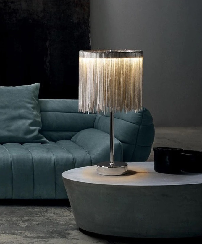 Светильник настольный DZN-25647 СЕРЕБРО ` D300/H600/1/LED/15W/4500K COVER