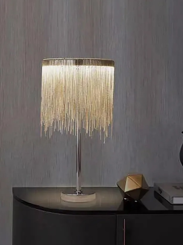 Светильник настольный DZN-25647 СЕРЕБРО ` D300/H600/1/LED/15W/4500K COVER