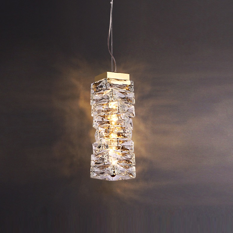 Светильник DZN-13718 ЗОЛОТО` D120*120/H270+1500/1/LED/12W/4000K POORE