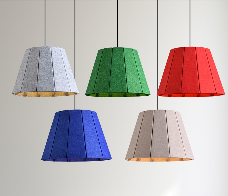 Светильник DZN-13720 БЕЖЕВЫЙ + ЧЕРНЫЙ ` D500/H350+1200/1/E27/40W ECHO ACOUSTIC войлочный акустически