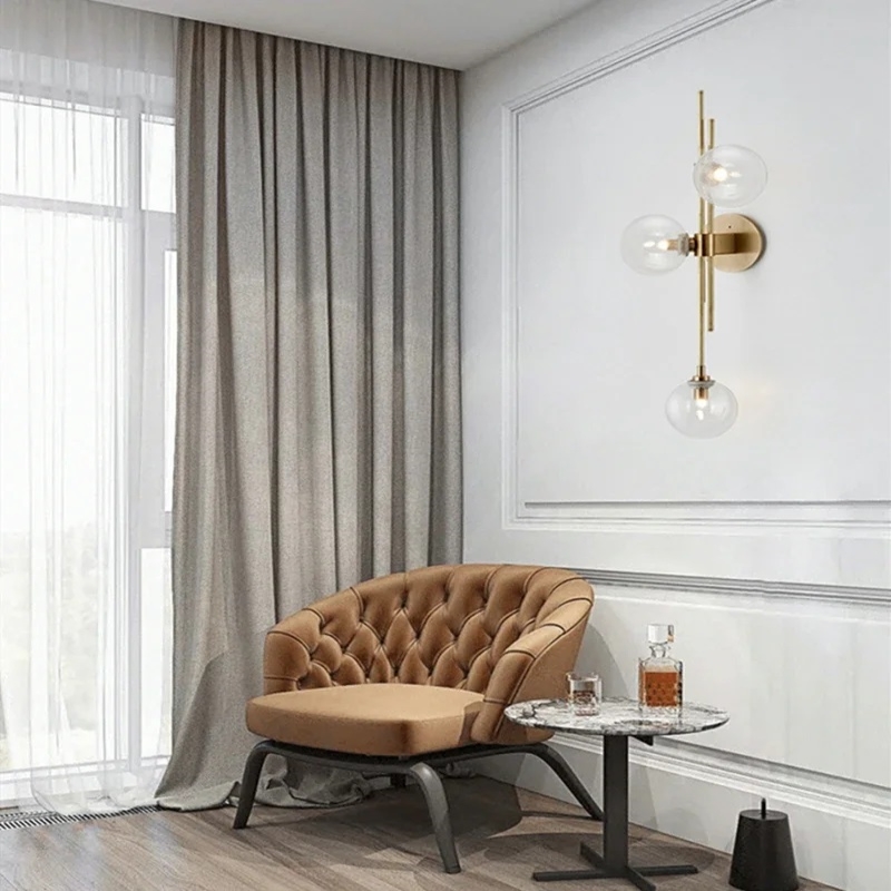 Светильник настенный ElegantLight DZN-13770 БРОНЗА + ПРОЗРАЧНЫЙ ` D700/H320/3/G9/30W