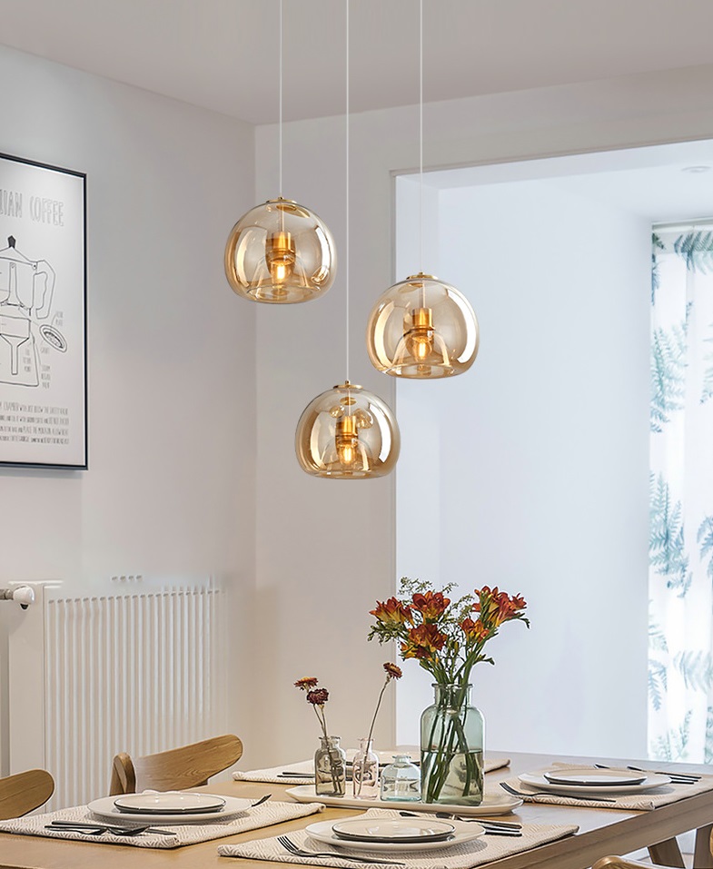 СВЕТИЛЬНИК DZN-10374 БРОНЗА/ЯНТАРНЫЙ ` D250/H300/1/E27/40W PUMPKIN