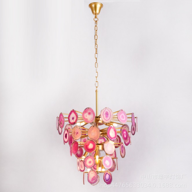 Светильник DZN-13815 ЗОЛОТО+РОЗОВЫЙ ` D600/H650/12/G9/40W AGATTO