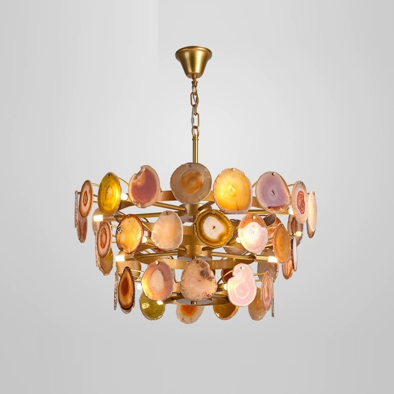 Светильник DZN-13817 БРОНЗА-ЖЁЛТЫЙ ` D700/H500/15/G9/40W AGATTO