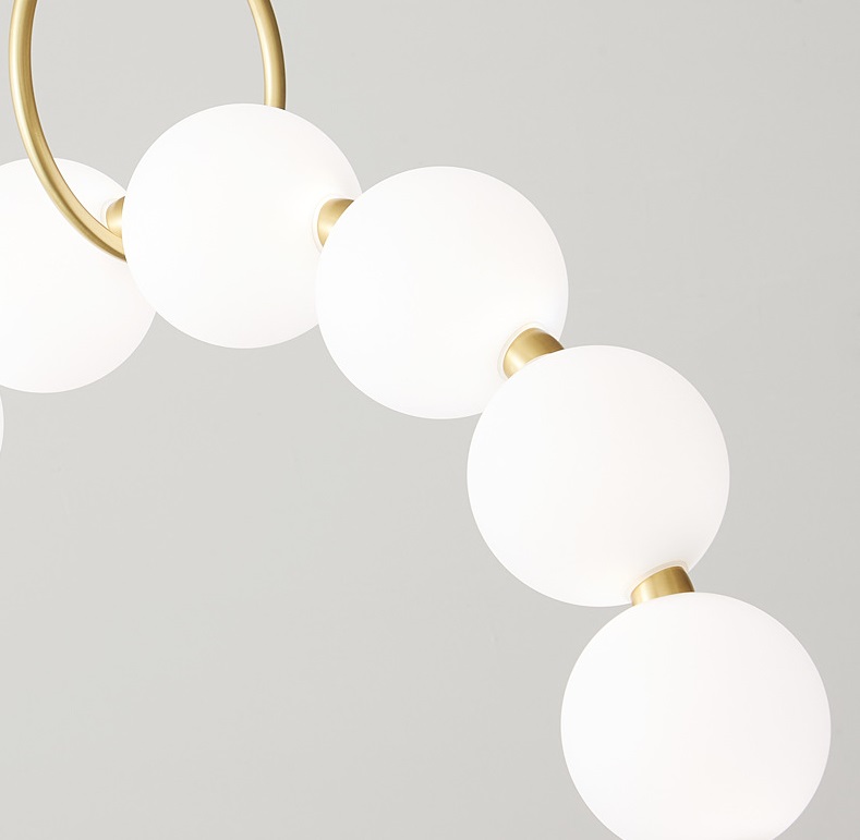 Светильник DZN-13836 БРОНЗА ` D1000*450/H1200/10/LED/45W/4500K N-LACEE D100mm белые акриловые шары с