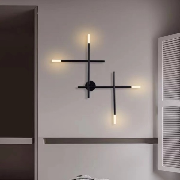 Светильник настенный ElegantLight DZN-4957 ЧЕРНЫЙ ` D660/H180/4/G4/40W Brush Wall