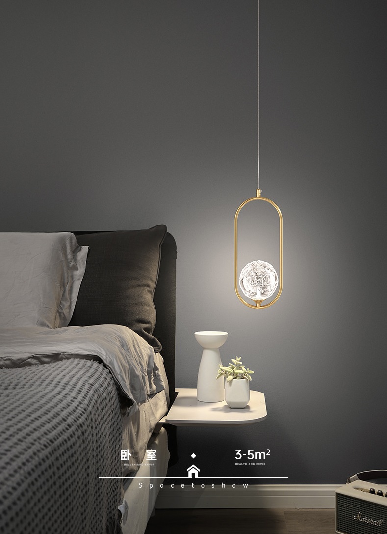 Светильник подвесной ElegantLight DZN-10461 БРОНЗА ` D150*320/H1500/1/G9/10W GLACIAL плафон акрил 12