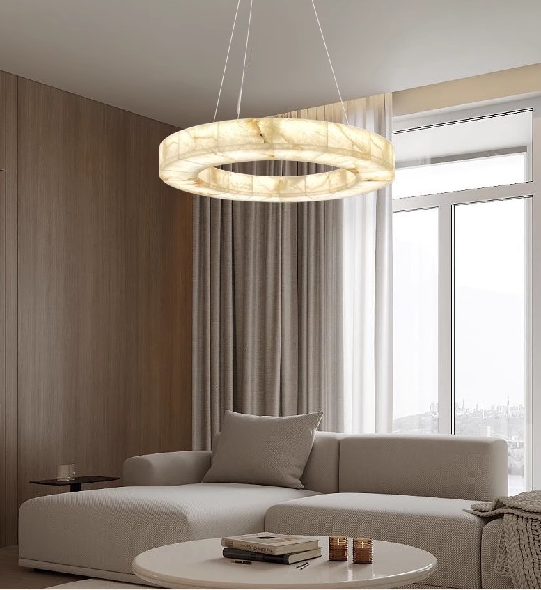 Светильник DZN-13860 БРОНЗА + МРАМОР ` D600/H70+1200/1/LED/30W UNIVERSE