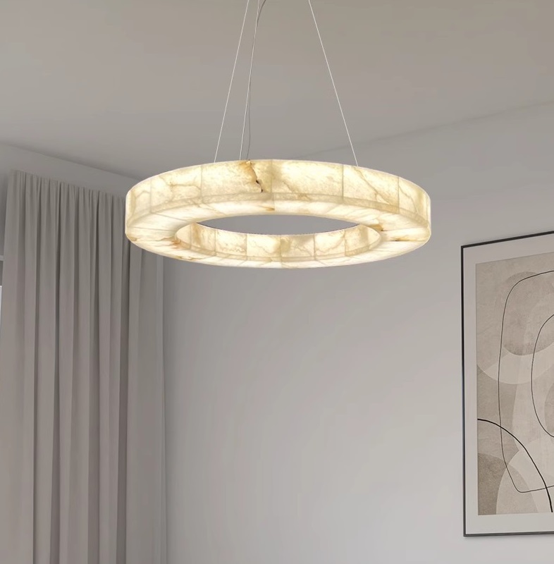 Светильник DZN-13860 БРОНЗА + МРАМОР ` D600/H70+1200/1/LED/30W UNIVERSE