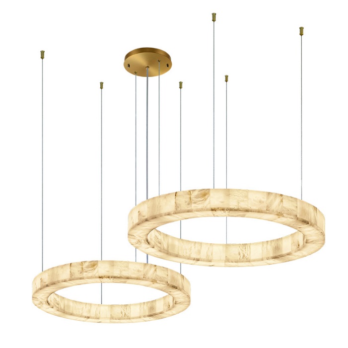 Светильник DZN-13861 БРОНЗА + МРАМОР ` D500+800/H70+1200/2/LED/30W UNIVERSE