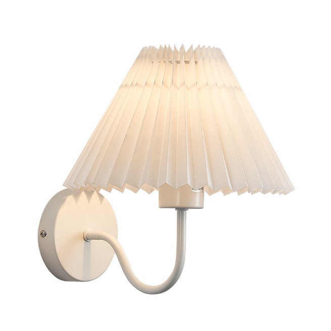 Светильник DZN-13874 БЕЛЫЙ + БЕЛЫЙ ` D240/H250/1/E27/40W PLEATED