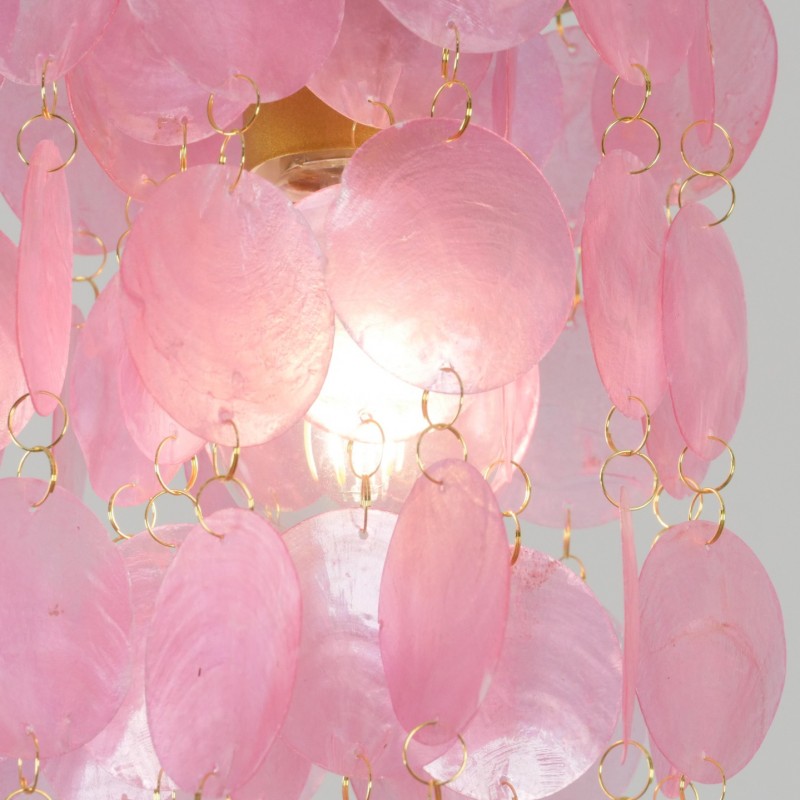 Светильник SPFD-13028 SHELL ЗОЛОТО+РОЗОВЫЙ D150/H1200/1/E27/60W декор 50мм SANDRA