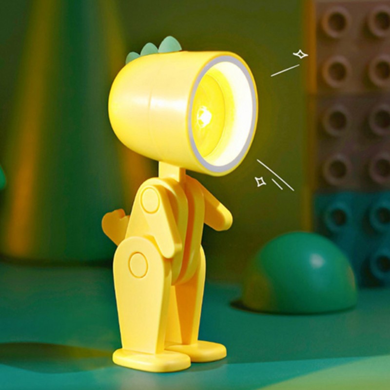 Светильник SPF-13034 ЖЁЛТЫЙ DINOSAUR Ночник-игрушка с фонариком светодиодный Динозаврик с мaгнитом 2