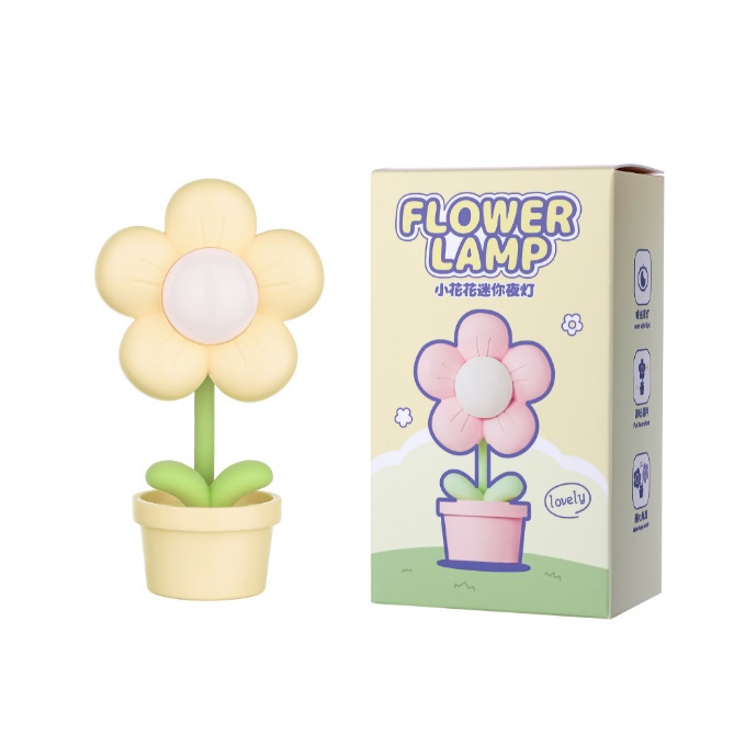 Светильник SPF-13035 ЖЁЛТЫЙ 122*75*45mm FLOWER LAMP (без батареек в комплекте) 24-02