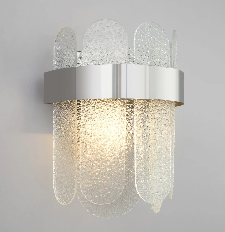 Светильник ElegantLight MD.7120 СHROME/РОМ ` D210/H280/2/E14/40W PETAL DZN22-05 (1 из 2 в коробке)