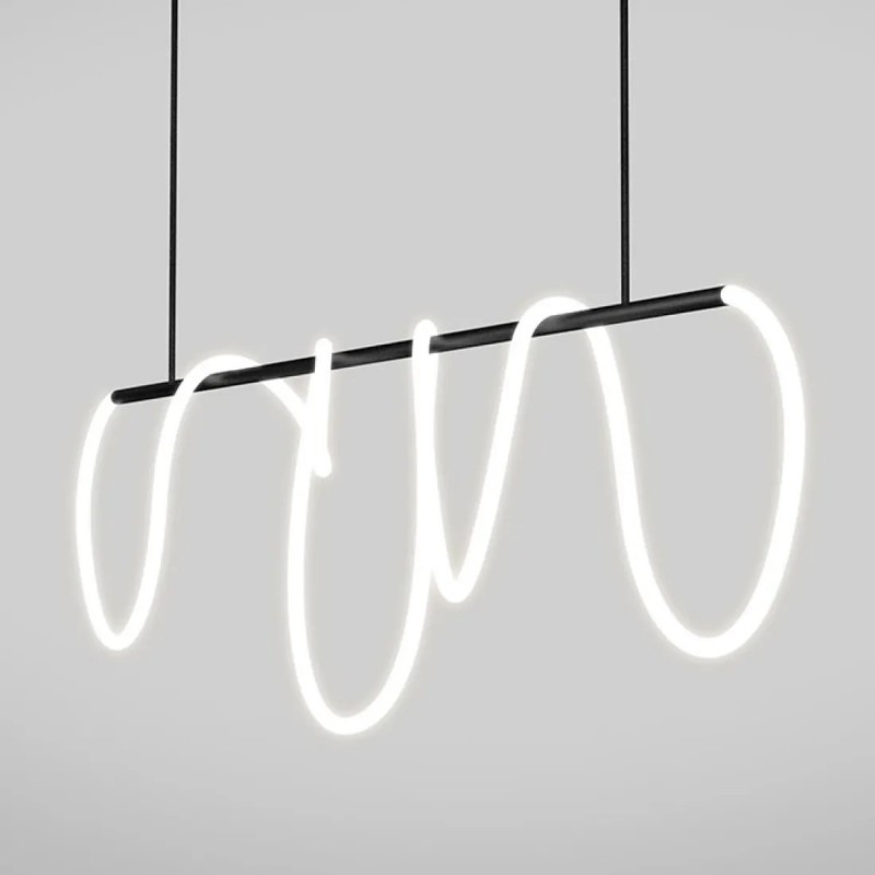 Светильник DZN-45541 ЧЕРНЫЙ ` D1500/H1000 (600+400)/1/LED/./3000K белый матовый силикон FLEI