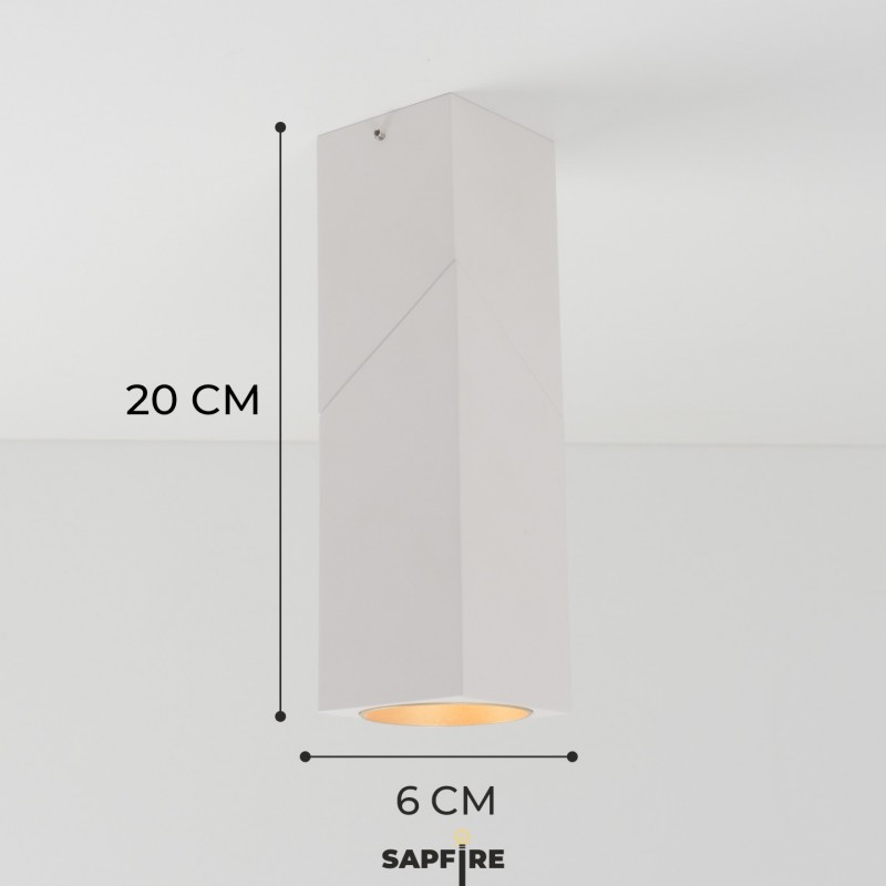 Светильник SPF-35171 WHITE+BRONZE/БЕЛЫЙ+БРОНЗА ` D60/H200/1/GU10/50W без лампы 21-10