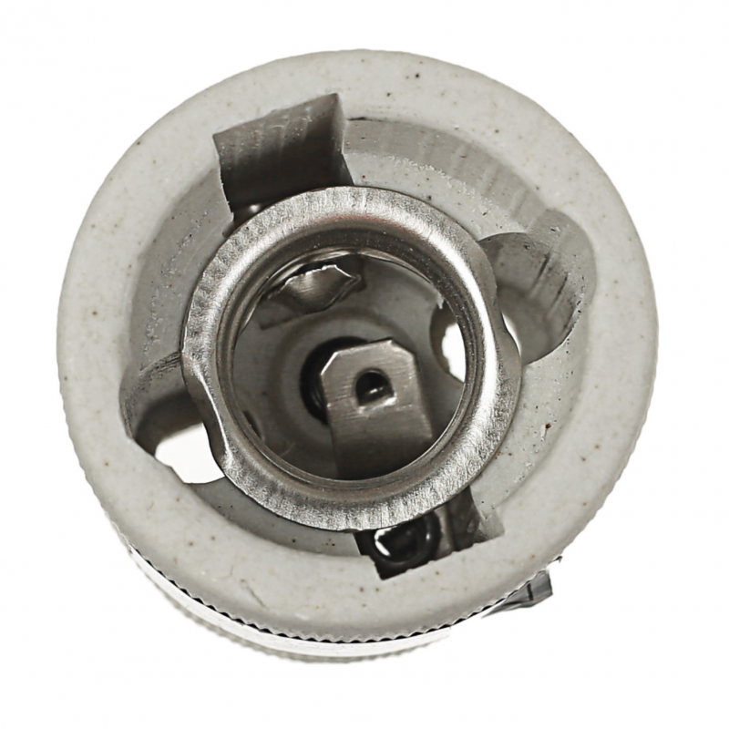 Ecola base Патрон керамический E14 Белый