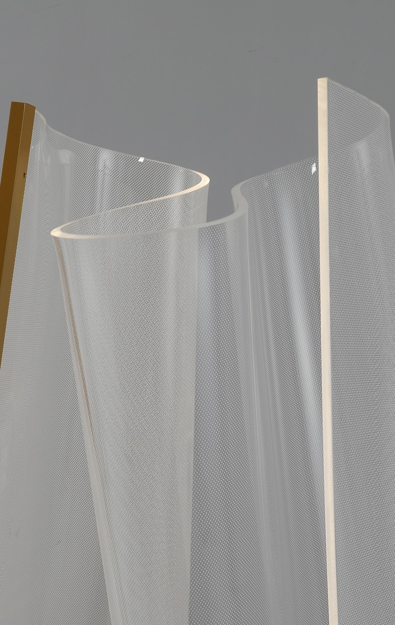 Светильник напольный ElegantLight DZN-13058 ЗОЛОТО D700/H1500/1/LED/4500K SPRAY АКРИЛ С БЛЁСТКАМИ