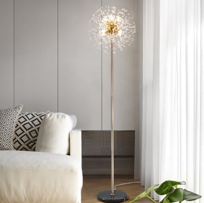 Светильник напольный ElegantLight DZN-13100 ЗОЛОТО D400/H1640/8/G9/40W