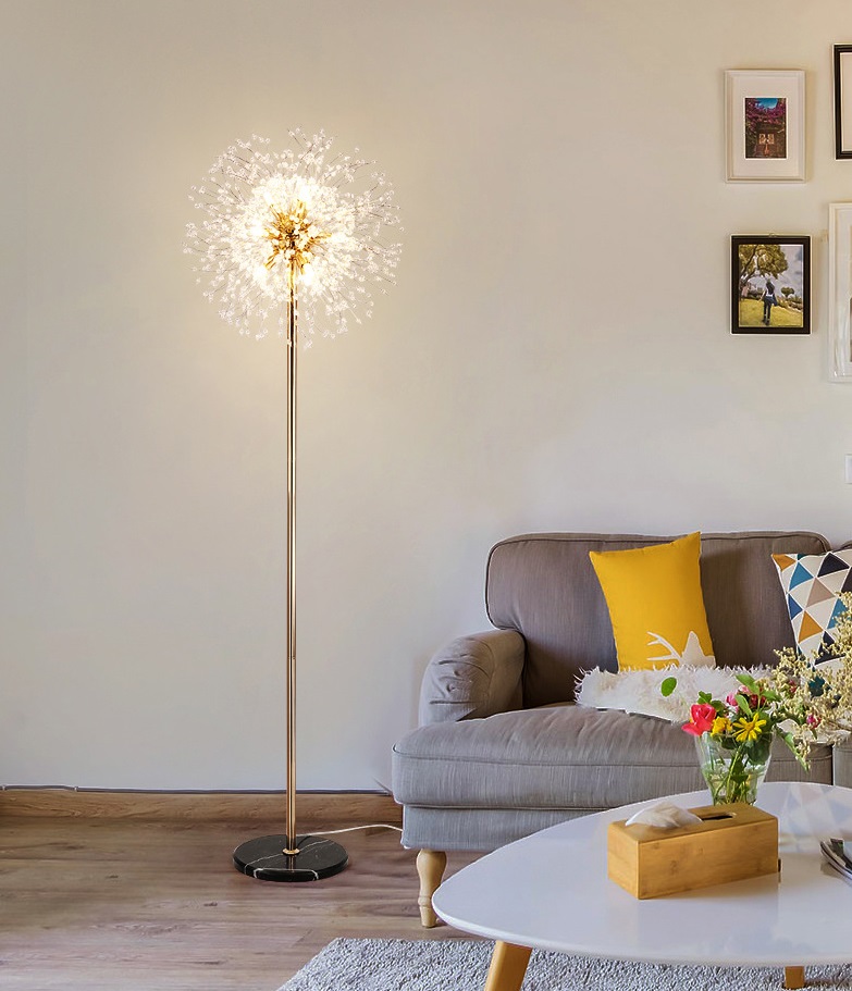 Светильник напольный ElegantLight DZN-13100 ЗОЛОТО D400/H1640/8/G9/40W