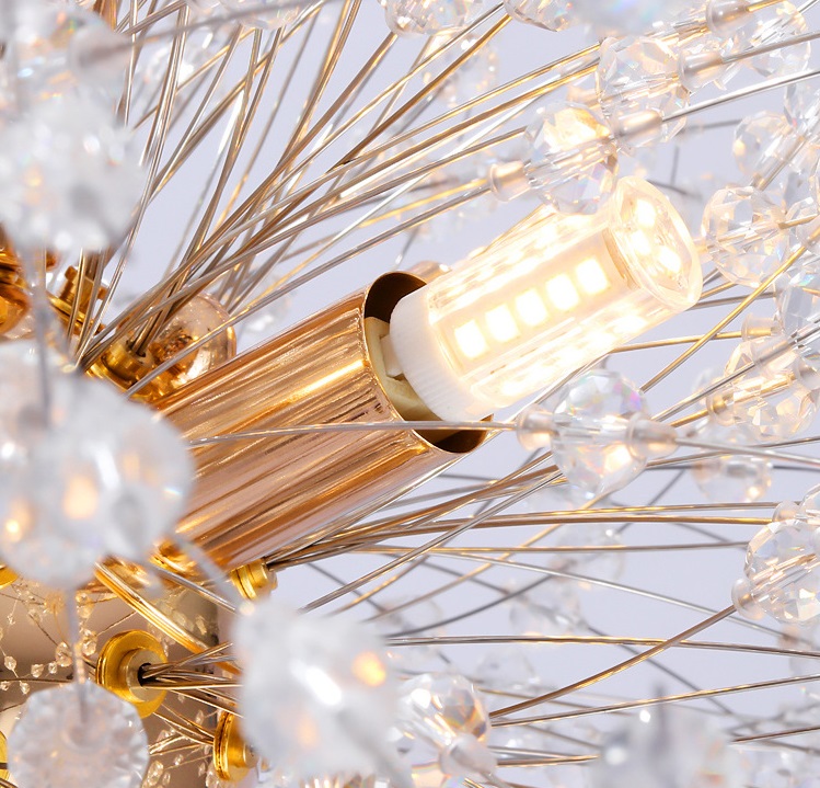 Светильник напольный ElegantLight DZN-13100 ЗОЛОТО D400/H1640/8/G9/40W