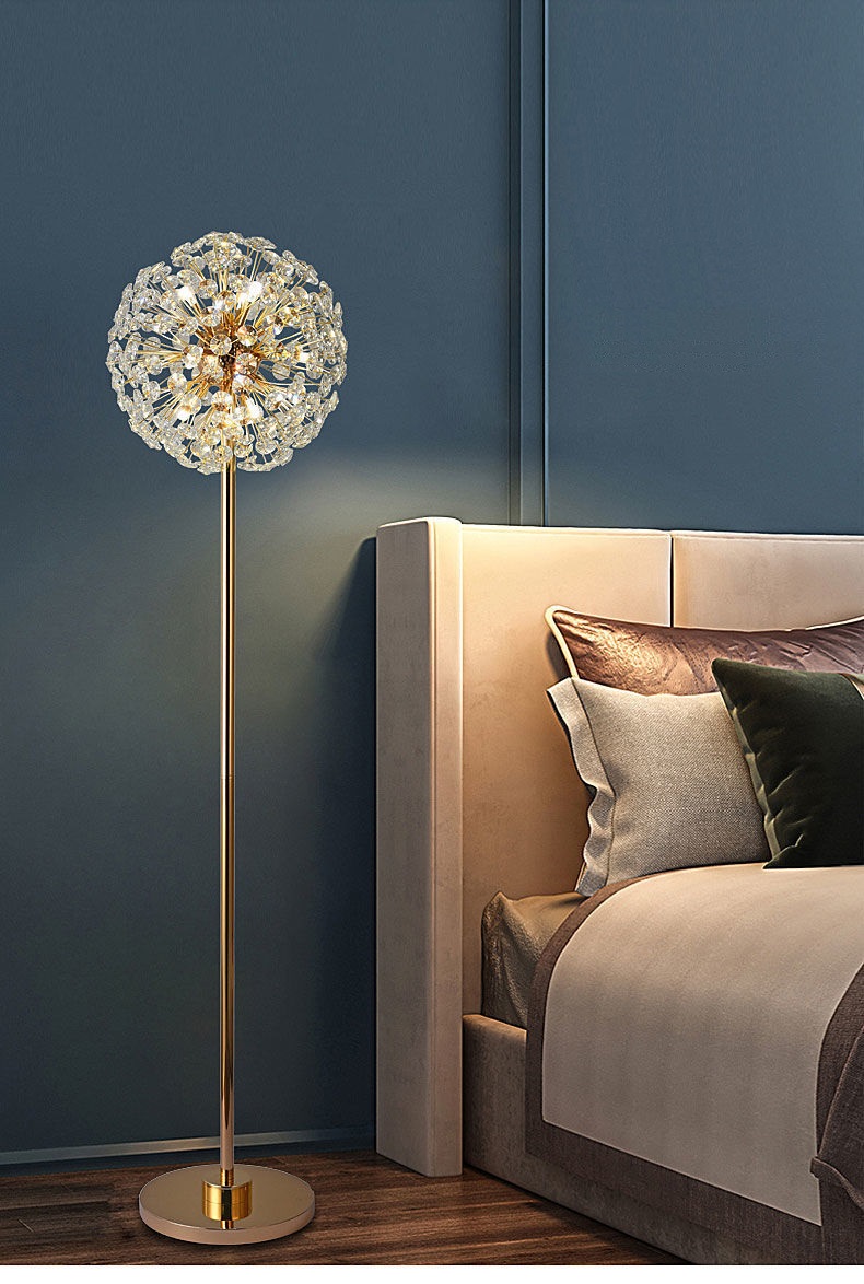 Светильник напольный ElegantLight DZN-13101 ЗОЛОТО D400/H1500/8/G9/40W