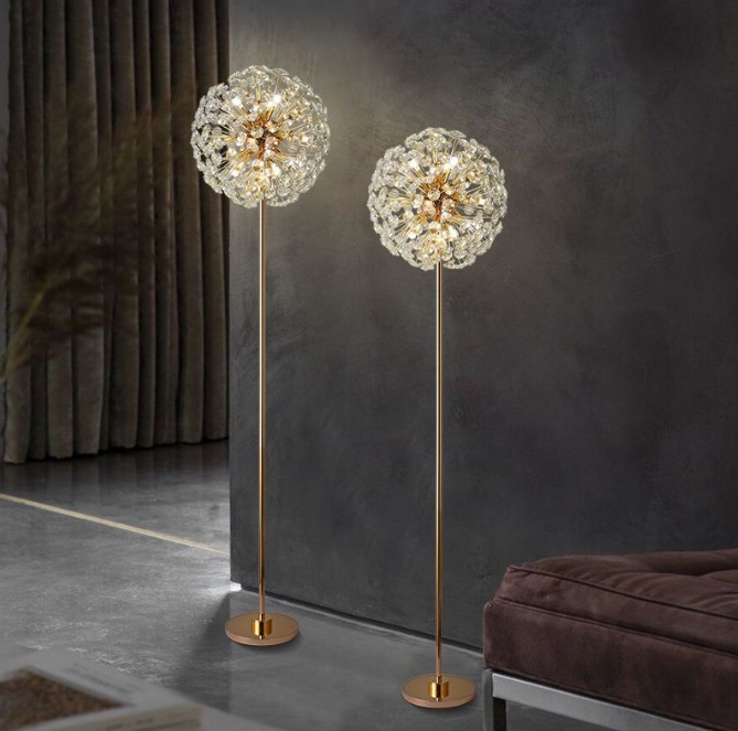 Светильник напольный ElegantLight DZN-13101 ЗОЛОТО D400/H1500/8/G9/40W