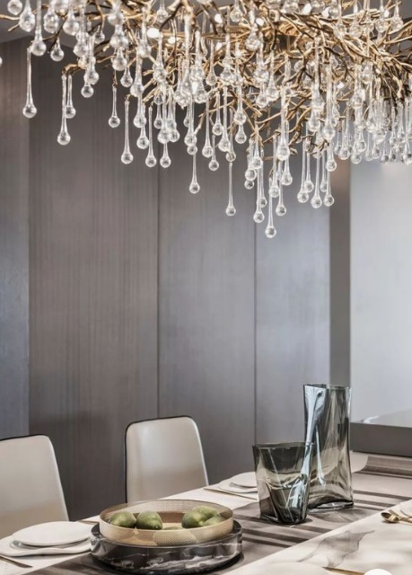 Светильник ElegantLight DZN-8262 GOLD/ЗОЛОТО ` D1800*800/H500/20/G9/10W RAIN 22-10