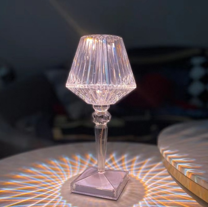 Светильник настольный ElegantLight DZN-10601 РОМ + ПРОЗРАЧНЫЙ ` D120/H265/1/LED/10W/4200K