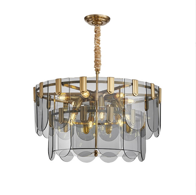 Светильник DZN1-5-16 GOLD BRONZE / ЗОЛОТАЯ БРОНЗА ` D600+400/H370/12/E14/60W PODI