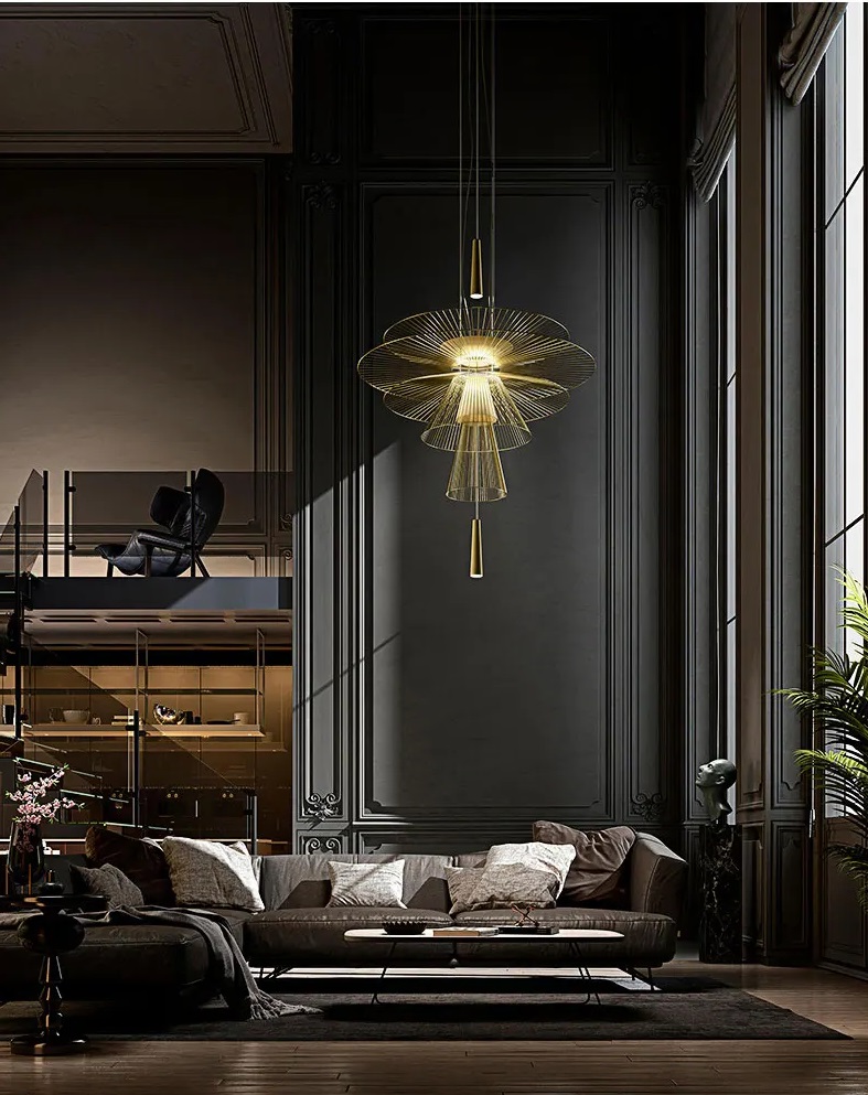 Светильник DZN-13125 ЗОЛОТО ` D860/H910+1100/2/GU10/10W GRAVITY