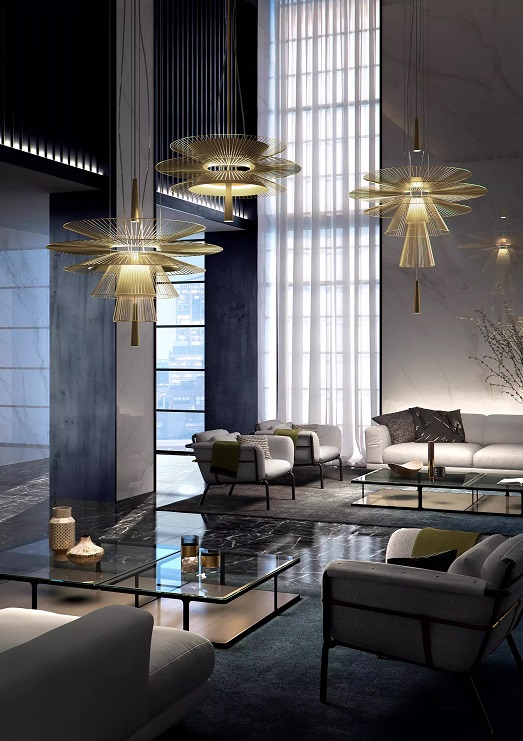 Светильник DZN-13125 ЗОЛОТО ` D860/H910+1100/2/GU10/10W GRAVITY