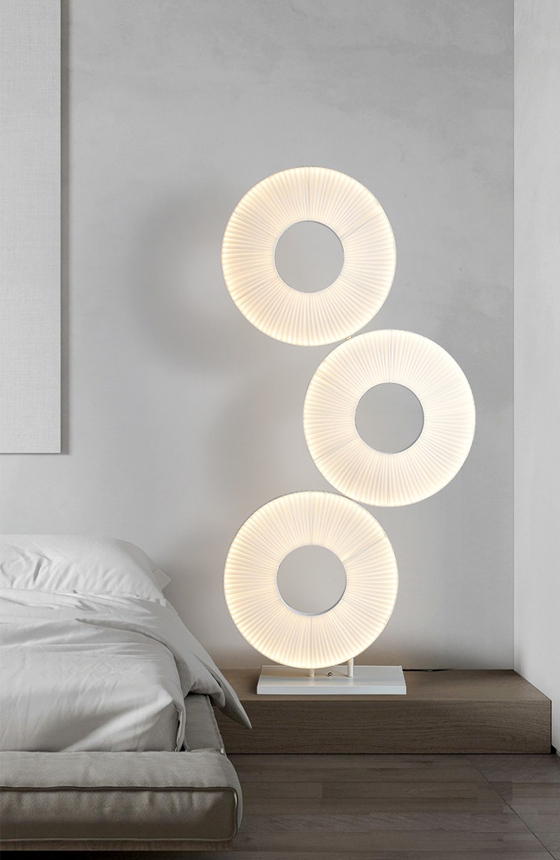 Светильник ElegantLight DZN-13146 БЕЛЫЙ ` D850/H1750/3/LED/60W/2800-6500K IRIS BY FABRICE BERRU