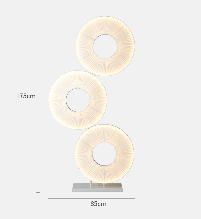 Светильник ElegantLight DZN-13146 БЕЛЫЙ ` D850/H1750/3/LED/60W/2800-6500K IRIS BY FABRICE BERRU
