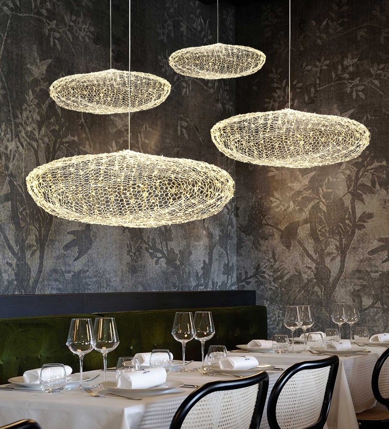 Светильник ElegantLight DZN-8320 СЕРЕБРО ` D700/H1500/./LED/.W/4500K CLOUD 22-12 (1 из 2шт в коробке