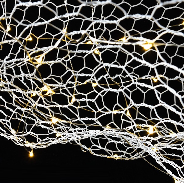 Светильник ElegantLight DZN-8320 СЕРЕБРО ` D700/H1500/./LED/.W/4500K CLOUD 22-12 (1 из 2шт в коробке