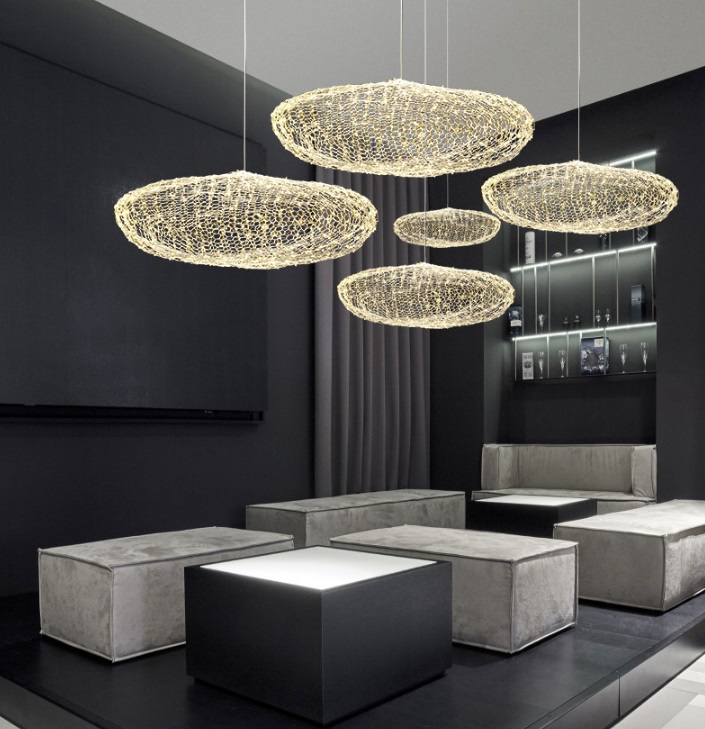 Светильник ElegantLight DZN-8320 СЕРЕБРО ` D700/H1500/./LED/.W/4500K CLOUD 22-12 (1 из 2шт в коробке