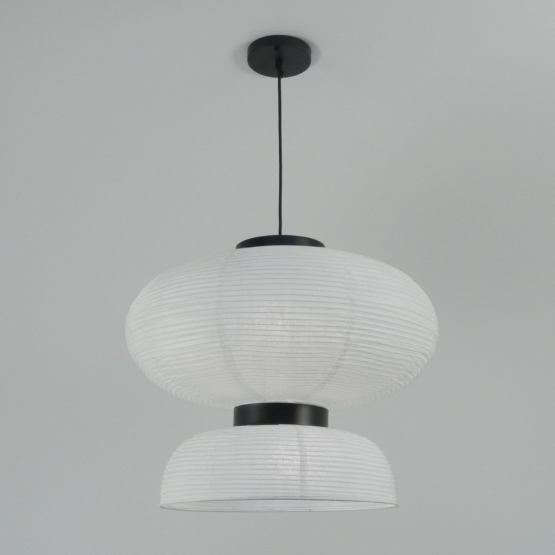 Светильник подвесной ElegantLight DZN-8329 БЕЛЫЙ ` D500/H420/2/E27/15W PAPER 22-12