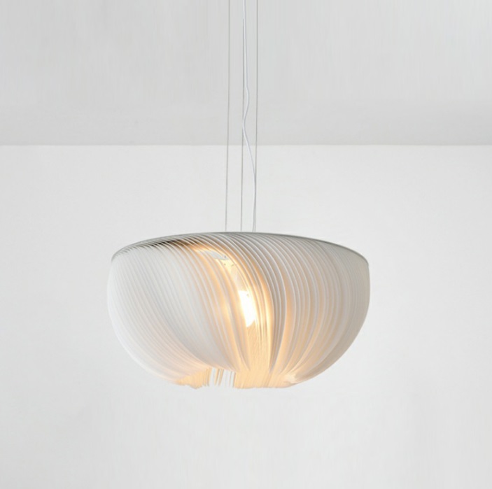 Светильник подвесной ElegantLight DZN-8330 БЕЛЫЙ ` D400/H240/1/E27/60W PAPER 22-12