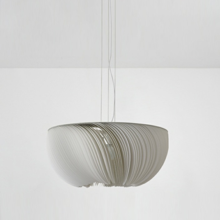 Светильник подвесной ElegantLight DZN-8330 БЕЛЫЙ ` D400/H240/1/E27/60W PAPER 22-12