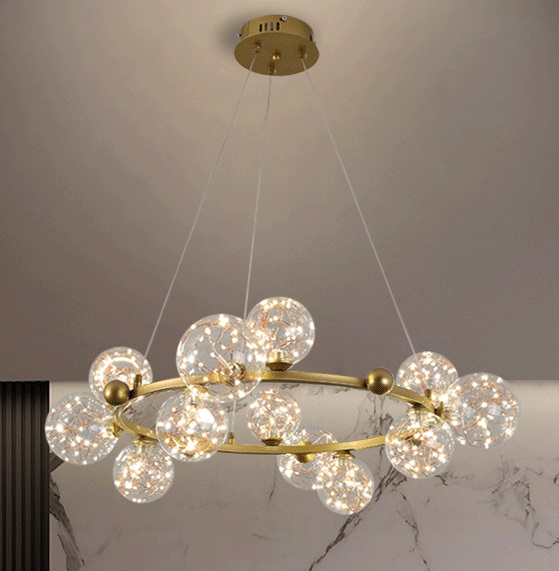 Светильник подвесной ElegantLight DZN-8349 БРОНЗА ` D800/H1200/12/LED/80W CASES 24-09