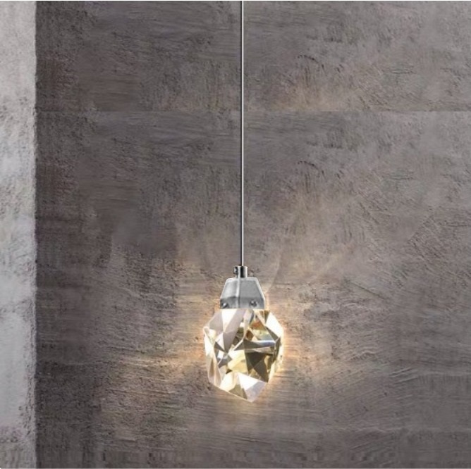 Светильник подвесной ElegantLight DZN-8357 РОМ ` D100/H1500/1/LED/5W/4500K FACETED-STONE 23-05